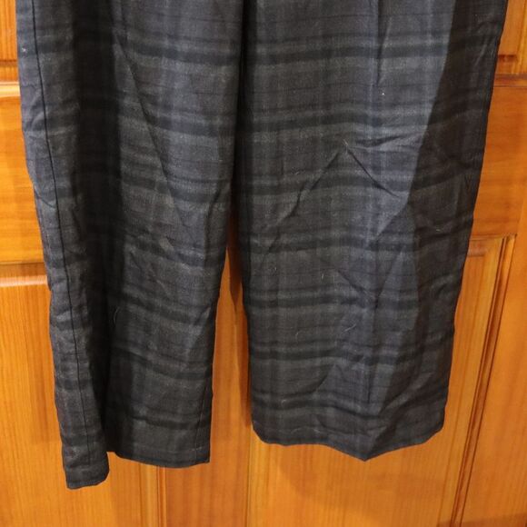 Eileen Fisher Plaid Pull On Wool Pants Medium - Picture 7 of 12
